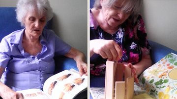 Sensory session at Yew Trees care home